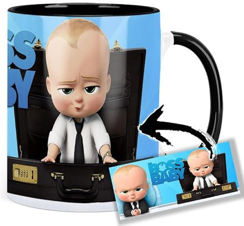 The Boss Baby Tasse Innen & Henkel Schwarz Keramikbecher Mug