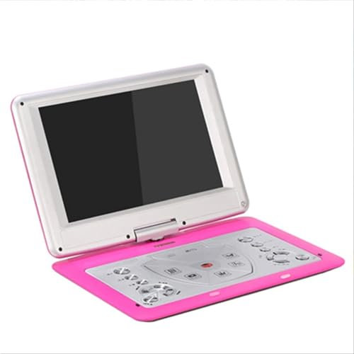 XARONF Lettore CD Portatile Portatile da 22 Pollici for la casa, Piccolo televisore evd, Lettore CD Inglese (Color : Pink)