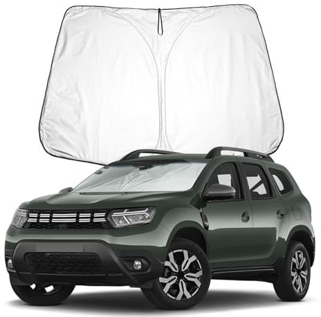 BIXUAN Parasol compatible con Dacia Duster 2018 2019 2020 2021 2022 2023 2024 parabrisas para el coche parabrisas delantero parabrisas parabrisas parabrisas para parabrisas delantero bloqueo UV