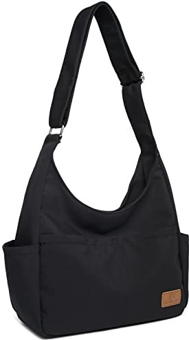 Travistar Damen Handtasche Umhängetasche Groß Schultertasche Casual Crossbody Bag Tote Tasche für Arbeit Schule Shopper Lässige täglich (Schwarz)