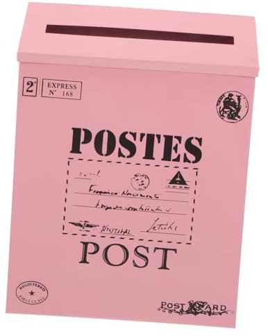 KITANDOVE Briefkasten Antik Aus Eisen Zur Wandmontage Mit Zeitungsfach Retro Design Für Außenbereich Haus Und Garten