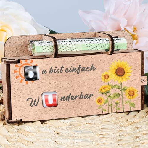 TUZELIYA Du bist einfach wunderbar - Duplo Schokoriegel-Geschenkbox Deko - Wunscherfüller Geldgeschenk für Beste Freundin Frauen Männer - Dankeschön Geschenke - Geldgeschenk Geburtstag - OHNE Duplo
