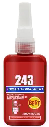 KOAHDE Screw Thread Glue,Thread Locking Agent,Screw Locker Glue for Locking Sealing,Threadlocker High Strength,Anti Loosening Metal Thread Sealant,Anaerobic Adhesive Sealing,1PC