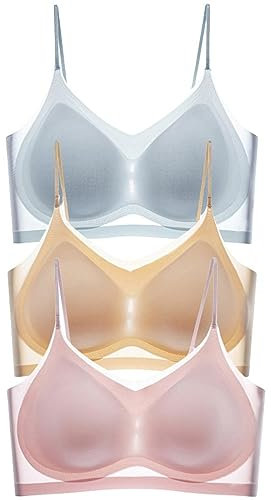 TYUIOP Reggiseno Imbottito Senza Ferretto Top A Fascia Elasticizzato Reggiseno Adesivo Push Up Imbottito Reggiseno Adesivo in Silicone Push Up Invisibile Donna Canotta Donna Cotone