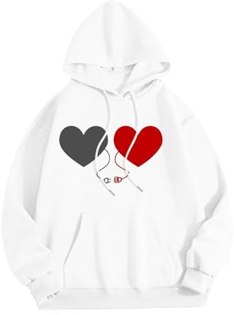 Hoodies for Women UK 2024 Autumn and Winter Versatile Hooded Comfort Pullover Sweatshirts Relaxed Oversized Sweatshirt Mature Floral Print Fall Tops Workout Casual Clothes White