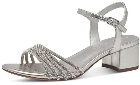 Tamaris Sandalette Damen Vegan Elegant metallic,EU 37