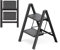 GameGem 2 Stufen Leiter, 2 Stufen Hocker für Erwachsene, klappbare Trittleiter mit sicherem Stand, verbreitertem Pedal, ästhetisch ansprechendes Aussehen, Wohnräume