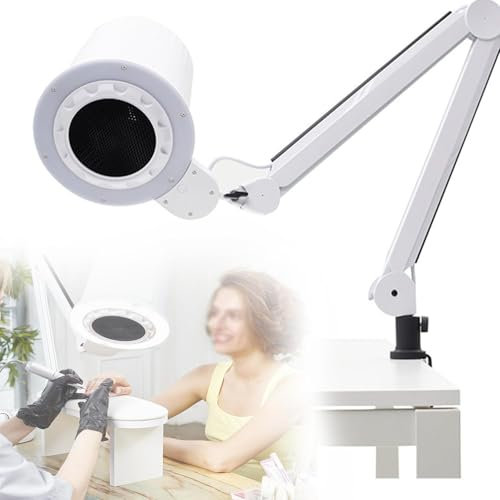 Professional Dust Extractor Nails,with Built-in Dimmable LED and Universal Table Mount,80 W Dust Collector Nail Salon Electric Nail Dust Suction Machine,for Nail Studio & Home - Easy to Clean