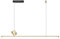Luz Colgante, Lámpara Colgante de Cristal Moderna con Tira de latón V-intage for el hogar LED Regulable lámpara suspendida Mesa de Comedor Interior Isla de Cocina lámpara Colgante de Techo Ajustable