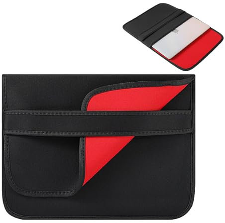 Custodia protettiva nera per computer portatile, morbida e imbottita, compatibile con Apple MacBook Pro da 16 e 17, Asus, Dell, HP, Thinkpad, Microsoft, Notebook, Chromebook, Ultrabook (17)