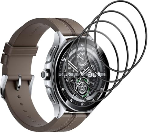 Jaavkkma 4 Pezzi Pellicola Protettiva per Xiaomi Watch 2 Pro Vetro Temperato, Anti-graffio/HD, 3D Curva Protezione Schermo per Xiaomi Watch 2 Pro - PMMA Film Protettivo Composito