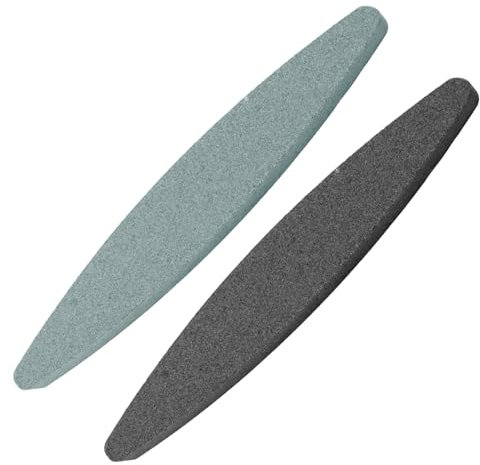 2 Pcs Sharpening Stone, Grit 180 & 240 Whetstone, Sharpening Stones for Garden Tools, Silicon Carbide Knife Sharpener Stone Aluminum Oxide Whetstone for Scythe, Garden Shears, Axe and Lawnmower Blades