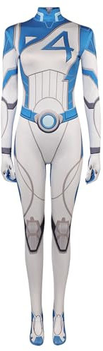 Yulefly Susan Storm Cosplay Costume Fantastischen Vier Jumpsuit Damen Combat Suit Kostüm Halloween Karneval M