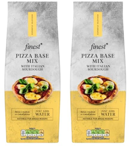 Finest Pizza Base Mix with Italian Sourdough, Just Add Water, Makes 2 Medium or 4 Small Pizzas, 500g, Pack Of 2