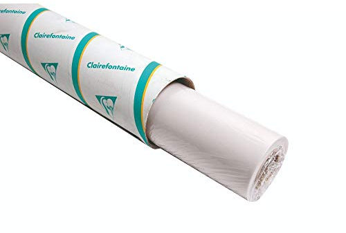 Clairefontaine 975114C Rolle Transparentpapier, 110/115 g, 1,10 x 20m, ideal für technische Zeichnen, 1 Rolle