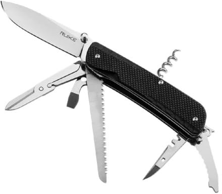RUIKE Unisex-Adult Trekker LD42-B Taschenmesser Black/schwarz Stainless Steel, 0, small