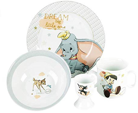 Disney Classic Magical Beginnings Ceramic Gift Set (Dumbo, Pinocchio and Bambi), 200 g Multicolor