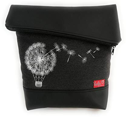 Foldover Tasche Pusteblume Stickerei handmade Foldovertasche