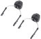 MAGT Helm Schienenadapter -2pcs Kunststoff + Stahl Headset Helm Adapter ARC-Schienenadapter Aufhängung Kopfhörer Bracket Jagd Earmuffs Unterstützung Left & Right Side Attachments (Farbe : Black)