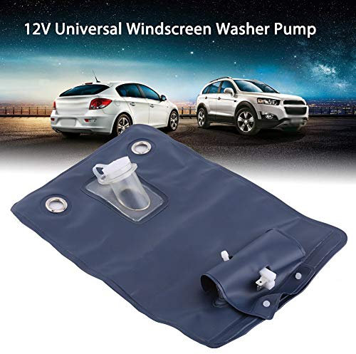 Bomba de lavadora, Kit de bolsa de bomba de lavaparabrisas universal de 12V con interruptor de botón de chorro para autos clásicos