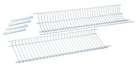 Sauvic Juego escurreplatos en Acero plastificado Blanco para armarios de 85 cm