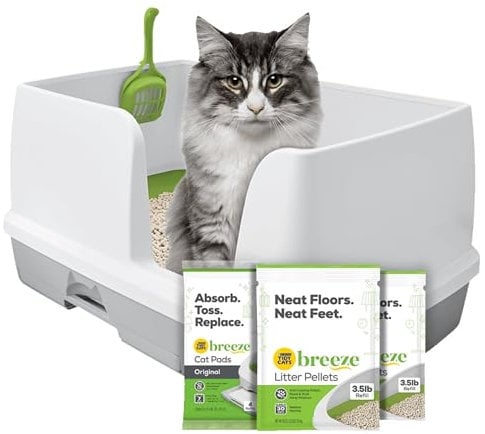 Purina Tidy Cats Nicht klumpendes Katzentoilette, Breeze XL All-in-One Geruchskontrolle & leicht zu reinigende Multi-Katzenbox