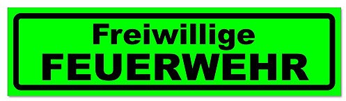 Kiwistar - Autoaufkleber - Freiwillige Feuerwehr invertiert - Hinweis Sticker selbstklebend für Kfz, Fahrrad, PKW, LKW - Auto Aufkleber Heckscheibe, Stoßstange