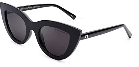 Clandestine - Sonnenbrille Gatto 7 Black N - Schwarze Polarisierte Nylon Gläser und Kunsstoffrahmen - Sonnenbrille für Männer und Damen - Smart Vision Technology - Bessere Sicht und Geringere Blendung