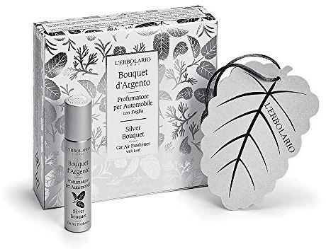 L'Erbolario Bouquet d'Argento Profumatore per Automobile con Foglia 10 ml Made in Italy
