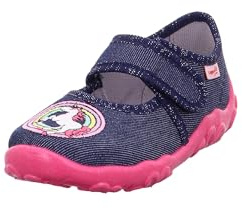 Superfit Mädchen Bonny Hausschuh, BLAU/PINK 8030, 33 EU