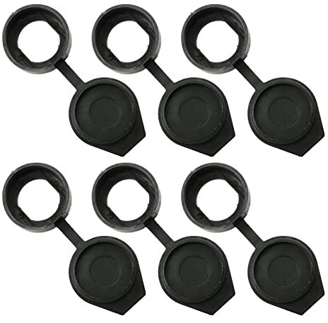 E-outstanding 6 tappi antipolvere in gomma impermeabili per bloccare la porta, per prevenire la polvere, migliorare la durata della serratura, in plastica, 22 m, colore nero