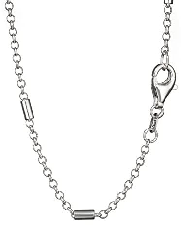 NKlaus 38cm plata de ley 925 cadena de guisantes cadena de plata 1,8 mm de ancho cadena de las señoras 5480