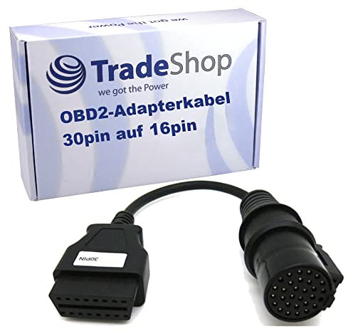 Trade-Shop OBD2 Diagnose Adapter Kabel 30pin Stecker auf 16pin kompatibel mit Autocom VCI CDP/CDP+, Delphi DS150 DS150E, TCS CDP (pro), kompatibel mit Autel, Launch