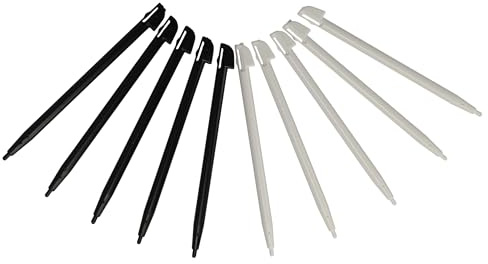 vhbw 10x Pennini compatibile con Nintendo Wii U console di gioco - 9,8 cm lunghezza, nero/bianco