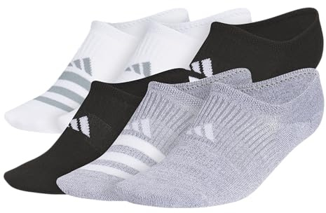 adidas Women's Superlite Super No Show Invisible Socks (6 Pairs) Lightweight & Breathable