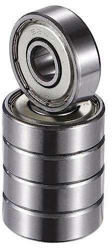 A ABSOPRO 5 Stück Rillenkugellager Rillen Kugellager Ersatz 626ZZ 6x19x6mm Silberton