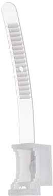 ELEKTROPLAST 100x Verstellbare Kabelbinder, Kabelhalter mit Schraubsockel, Lange 80mm, Weiß, 100 Stück