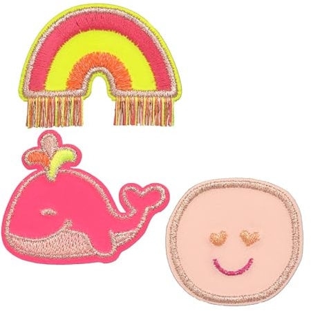 LÄSSIG Textilsticker selbstklebend/Textile Woven Sticker Whale pink