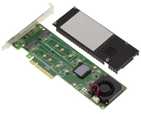 KALEA-INFORMATIQUE PCIe 3.0 x8 Controller-Karte für 2 M.2 NVMe M Key HARWARE SSDs RAID 0 1, mit Marvell 88NR2241B0 Chipsatz.