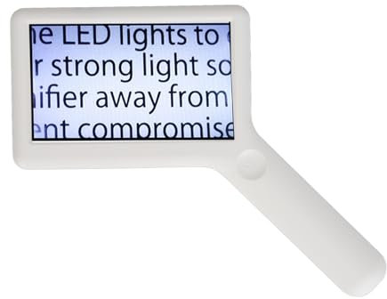 Handleselupe, Handlupe mit Licht, 3/5/10-fache Rechteckige Leselupe mit 1 MP 6 Licht für Senioren, Zeitung, Bücher