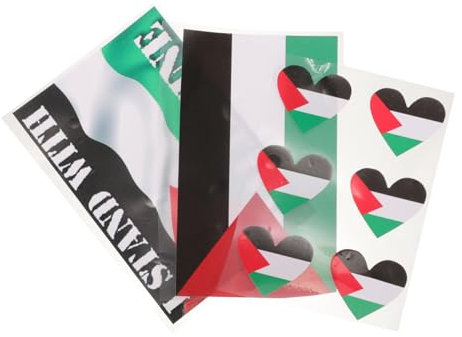 BUGUUYO 8-Teilig Palästina Flagge Autoaufkleber Fahrzeugaufkleber Für Auto Außendekoration Wetterfest Und Vielseitig Für Fenster Laptop Motorhaube