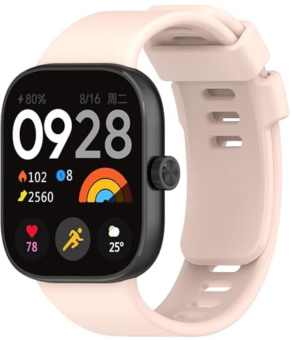 CZhkg Silicone Cinturino per Redmi Watch 4 Strap. Sportivo Polso Regolabili Strap Cinturino di Ricambio Sgancio Rapido Armband Braccialetto per Redmi Watch 4/ Xiaomi Mi Band 8 Pro (rosa)