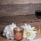 WGV Rose Gold Trendy Pearly Votive Candle Holder 3.2 x 3.95H, Mercury Bubbly Bead Textured Glass Tealight Candleholder, Home Accent Décor, 1 Pc