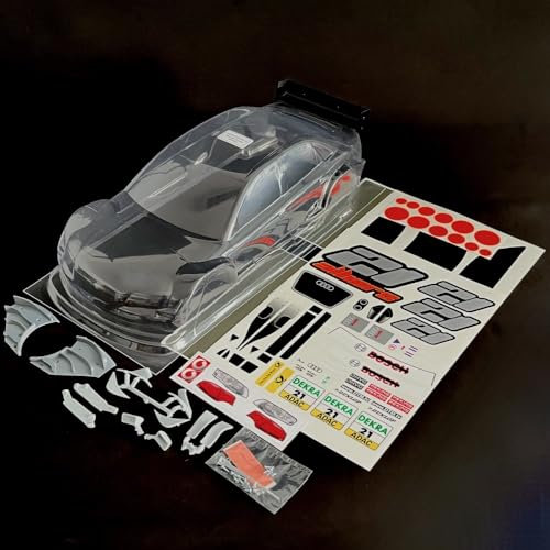 RC Car Karosserie 1:10 unlackiert A4 DTM 2008 Team Kolles C.Albers #21 Breite 185 mm mit Dekorbogen, Scheibenabkleber und Beschlagsatz