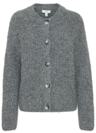 b.young BYMILLER Cardigan Damen Strickjacke Strick Cardinan kontrastfarbene Knöpfe Regular fit