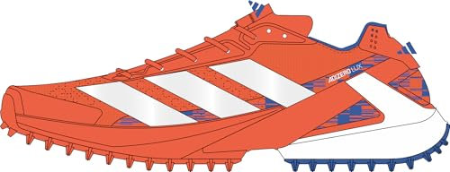 adidas Adizero Lux 3, Scarpe da Hockey Unisex-Adulto, Team Solar Orange/Zero Metalic/Bright Royal, 42 EU