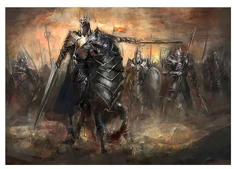 KunstLoft Tapete 'Black rider' 196x140cm | Fototapete modern | selbstklebend