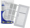 Rejilla Ventilacion Rectangular 90 x 210 mm está Equipada con un Mecanismo Ajustable y Mosquitera Fabricada en Plástico Blanco - Garantía de 10 Años - MONTERAL