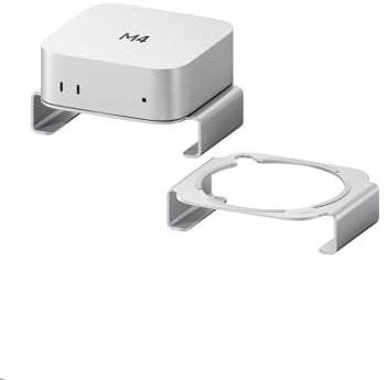 Hagibis Mac mini m4 Pro Stand | Aluminiumlegierung-Halterung Für Mac mini M4/M4 Pro 2024 – Kühlender Desktop-Ständer Mit Belüftung, Wärmeableitung Und Kompatiblem Zubehör (MMS03-Eu)