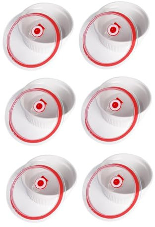 Swiixxer Ramekins with Lids 8 Oz Set of 6, White Porcelain Creme Brulee Souffle Ramekins with Covers, Ceramic Custard Cups